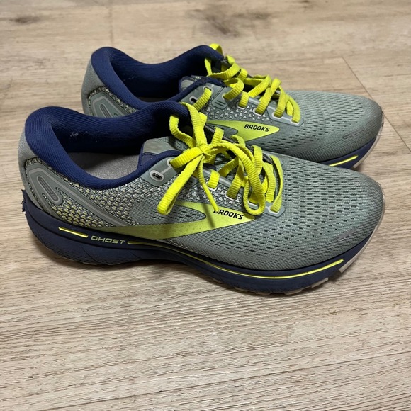 Brooks Ghost 14 Running Shoes Cushion Athletic Sneakers Size‎ 7.5 Gray Blue Nepn - Picture 1 of 10
